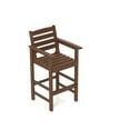 thumbnail image 4 of YYAo Bar Stools Set, Bar Stools Set,Patio HDPE Adirondack Bar Chairs Set of 2 with Wide Armrests-Brown, 4 of 11