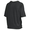 thumbnail image 3 of Women's Pressbox Black Texas Longhorns Motley Crew Bishop Waist Length Oversized Slub T-Shirt, 3 of 3