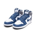 thumbnail image 2 of Big Kid's Jordan 1 Retro High OG True Blue/White-Cement Grey (FD1437 410) - 4.5, 2 of 5