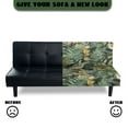 thumbnail image 4 of Yuyamidu Camo Waterproof Futon Cover Hunting Leaf Armless Futon Bed Cover for Living Room Waterproof Sofa Bed Slipcover Protector Gift for Friends, 4 of 8