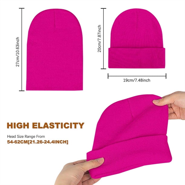 WZXFASHION Unisex Beanie Winter Knitted Cuffed Soft Warm Hat For