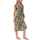 thumbnail image 4 of Vestido midi floral casual de verano con cuello en V y mangas cortas INSPIRE CHIC para mujer, suelto, con bolsillos, talla XL, color amarillo, 4 of 6