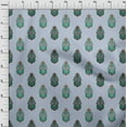 thumbnail image 3 of oneOone Georgette Viscose Light Grayish Blue Fabric Floral & Paisley Block Craft Projects Decor Fabric Printed By The Yard 42 Inch Wide, 3 of 4