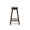 thumbnail image 3 of Linon 24" Backless Indoor Saddle Seat Counter Stool, Dark Brown, 3 of 7