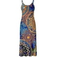 thumbnail image 4 of Royal Blue Womens Casual Dresses Sleeveless Slip Dresses Sun Dresses for Women Vneck Floral Print Maxi Long Loose Fit Summer Fall Dresses 2025 Soft Comfy Clothes Fashion XL, 4 of 4