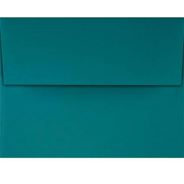 LUXPaper A4 Invitation Envelopes, 4 1/4 x 6 1/4, 80 lb. Teal Blue, 50 Pack
