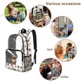 thumbnail image 5 of ZIATUBLES 17 Inch Heavy Duty Clear Backpack, Fabric & PVC Transparent Bag with Dachshund Paw Print Print, Large Capacity See Through Bag Easy to Clean for School College Work, 5 of 7