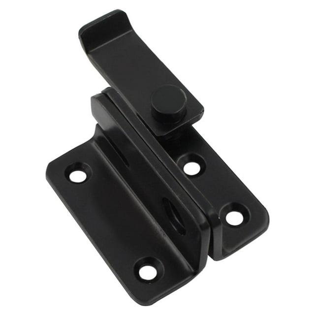 Pestillo abatible Pestillo de puerta Pestillo de perno de puerta corredera, pestillo de cerradura de puerta resistente para jaula de mascotas, garaje, Negro L derecho abierto Macarena Pestillo abatible