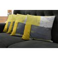 thumbnail image 2 of Ambesonne Abstract Throw Pillow Cover 4 Pack, Pale Yellow Squares, 16", Grey Yellow, 2 of 6