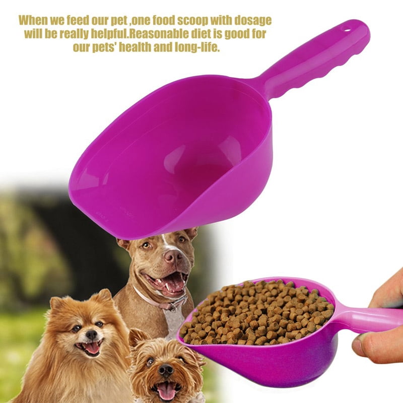 4x Plastic Multifunctional Pet Food Spoon Dog Cat Puppy Scoop Hand Shovel Fresh 