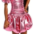 thumbnail image 6 of Barbie Deluxe Style Fashion Doll #6 in Metallic Coral Dress Toy New w Box, 6 of 6