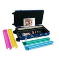 thumbnail image 3 of White Swan American Mahjong Set in Wheeled Blue Case - Ivory Tiles - Modern Pushers, 3 of 11