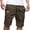 *5-Brown, variant on VBVC Men's Drawstring 5-inch Cargo Shorts,Summer Elastic Waist Shorts For Men,Army Green,Size L