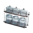 thumbnail image 1 of Contenedor secos, recipientes sellados para almacenar caramelos, bandeja dividida para refrigerios, bandeja para secos para el , Redondo Gris, 1 of 8