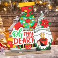 thumbnail image 3 of Letrero de mesa de madera de Navidad, decoración de muñeco de nieve, letrero de mesa, fiesta de invierno, 3 of 4