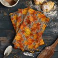 thumbnail image 6 of Orange Fall 1 Pack Kitchen Towel, Water Absorbent Dish Towel, Pumpkins Thanksgiving Maple Leaf Decorative Hand Towels - Quick Drying Cloth for Cooking Baking, 18x28 Inch, 6 of 8