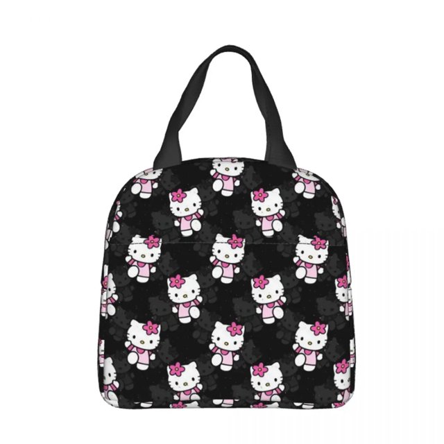 Bolsa de almuerzo con aislamiento de dibujos animados de Hello Kitty, bolsa térmica reutilizable, grande, caja de almuerzo, bolsos de comida, viajes de trabajo