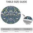 thumbnail image 6 of Colorful Floral Bohemian Table Cover - Elasticized Edge for Round Tables 52-56 Inches - Perfect Fit Tablecloth for Patio, 6 of 7