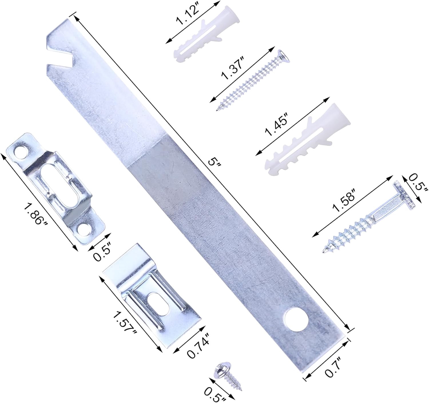 RGHJAR-30 Packs 15LB Frame Lock Security Hanging Kits, Lock Security Picture Hangers with T-Head Screws for Art Anti-Theft in Museums, Art Galleries, Restaurants or Hotels