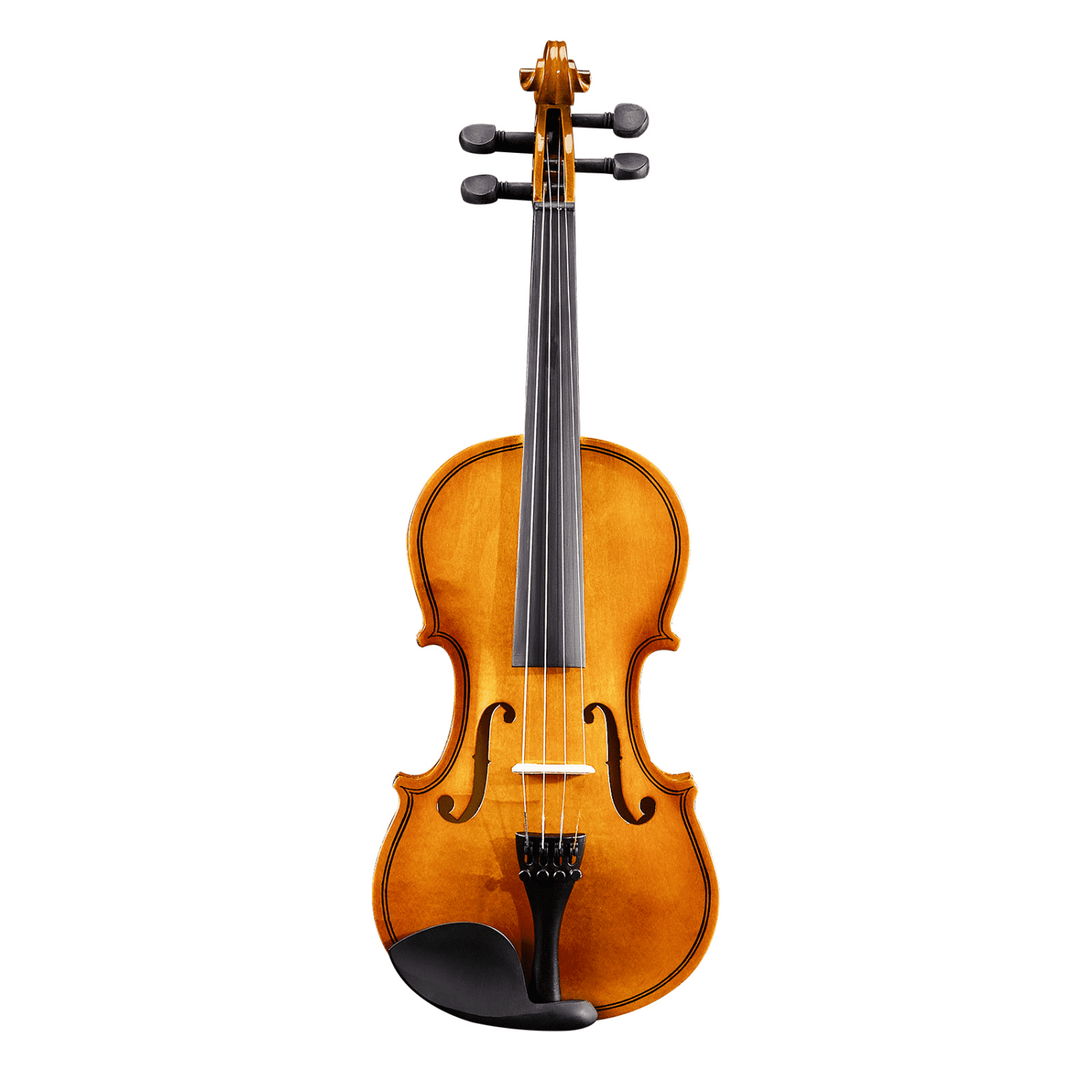 Hassch 3/4 Violin Set for Beginners with Hard Case, Rosin, Shoulder Rest, Bow, Sourdine and Extra Strings, Natural