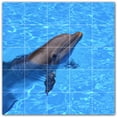 thumbnail image 1 of Picture-Tiles.com: Dolphin Ceramic Tile Wall Mural WAL500496-55L. 40"W x 40"H using (25) 8" x 8" Ceramic Tiles-Satin Finish, 1 of 3