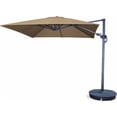 thumbnail image 3 of Santorini II 10-ft Square Cantilever Umbrella in Beige Sunbrella Acrylic with Base, 3 of 11