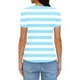 thumbnail image 5 of Xuyuer Print Fitted Pencil Top - Women's Casual Unstructured Round Neck Short Sleeve Shirt Matching Set for Office Chic Ensembles, Dinner Date Nights & Modern Separates Wardrobe Styling, 5 of 5