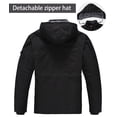 thumbnail image 3 of Lavenicole Winter Jackets for Men Fleece Lined Cotton Outdoor Winter Cargo Coats with Multi Pockets Black L, 3 of 6