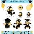 thumbnail image 4 of DolliBu Sitting Honeybee Graduation Plush Toy - Super Soft Graduation Stuffed Animal Dress Up with Gown and Cap with Tassel Outfit - Cute Congratulatory Graduation Gift - 7 Inches, 4 of 6