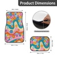 thumbnail image 6 of HUIACONG Car Floor Mats for Additional Protection Driver Seat, Hippie Floral Car Steering Wheel Cover Passenger Seat and Rear Car Seat Covers with Anti-Slip Pad Universal Fit Most Cars,SUV, Trucks, 6 of 8