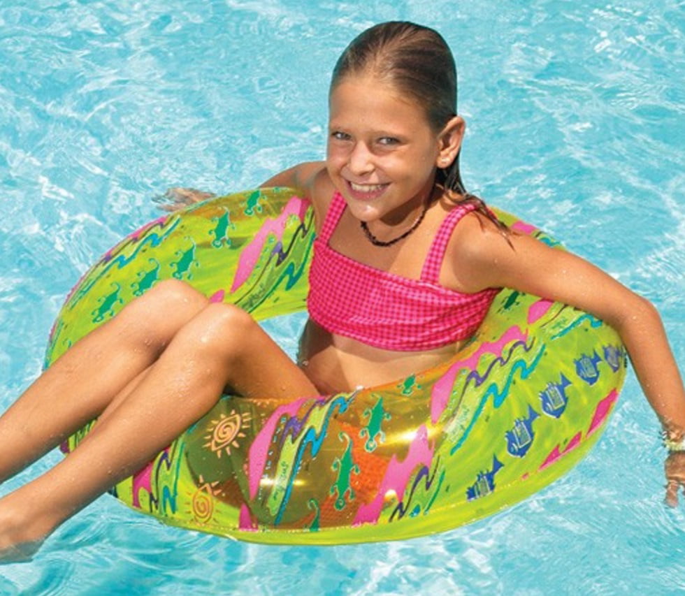 Details about   30" Kids Floatie Swim Ring Water Float Pool Donuts Ring Blue Green Pink Yellow 