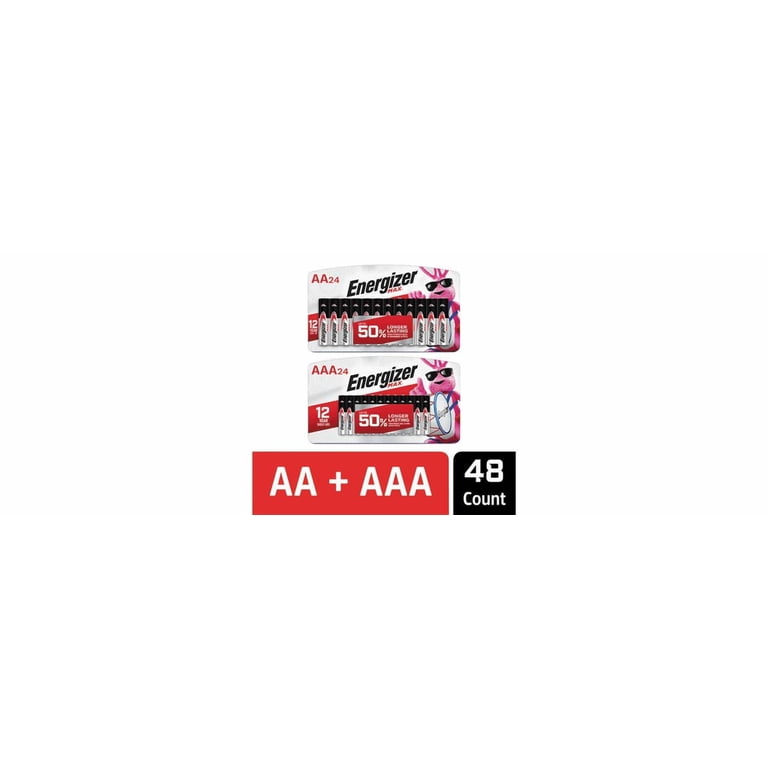 Energizer MAX AA Batteries and AAA Batteries (48 Pack Total