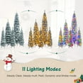 thumbnail image 5 of Christmas Trees 8FT, 6FT, 4FT x 3 Pre-Lit Pencil Christmas Trees, 5-set Slim Artificial Christmas Tree With Snow Flocking, Xmas Holiday Decoration Tree, 1455 Branch Tips, 520 LED Lights with 11 Light, 5 of 14