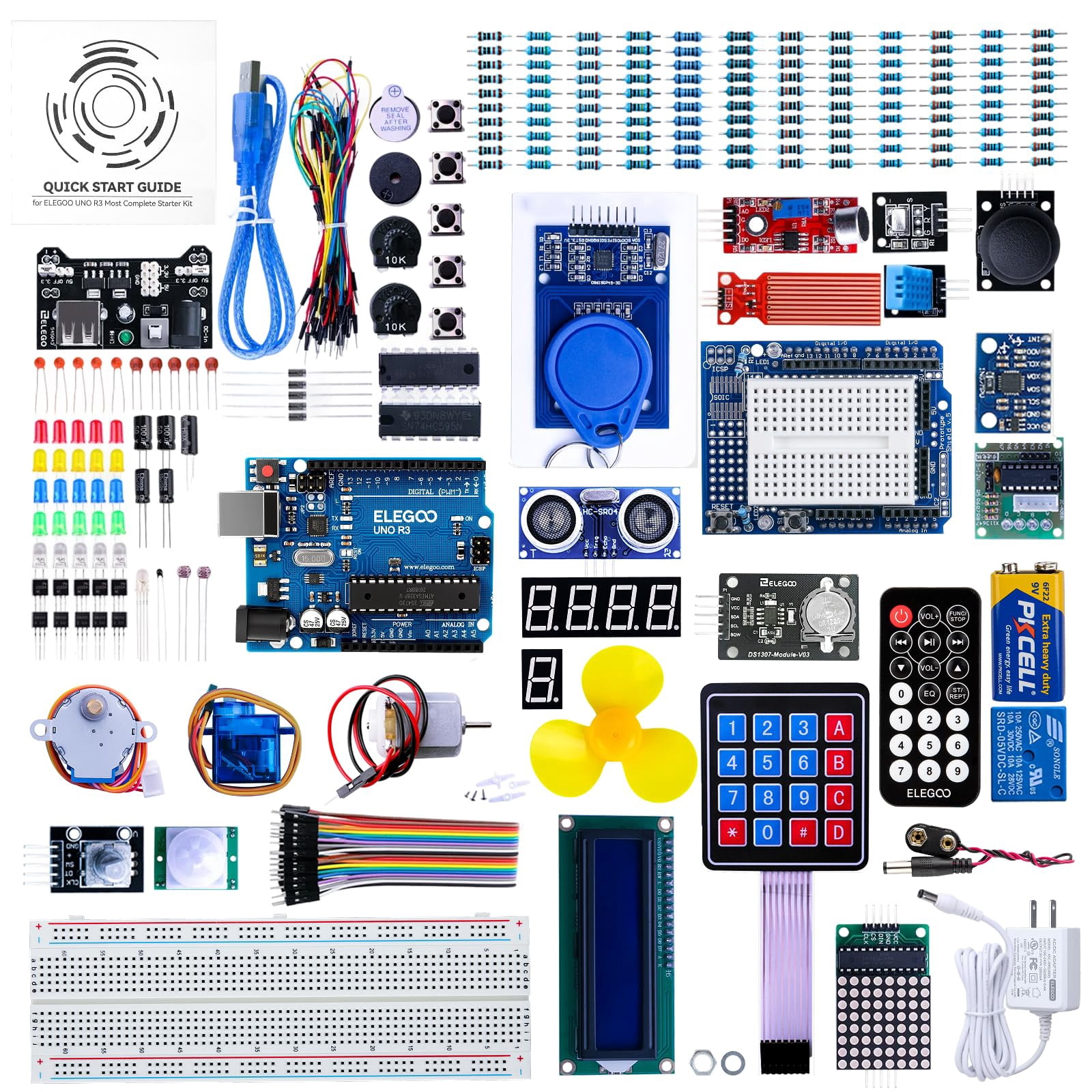 ELEGOO UNO R3 Project Most Complete Starter Kit with Tutorial ...