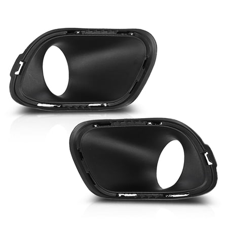 Black Fog Light Lamp Bezel Trim Cover Grill Pair Left&Right Fit For Jeep Cherokee 2014-2018