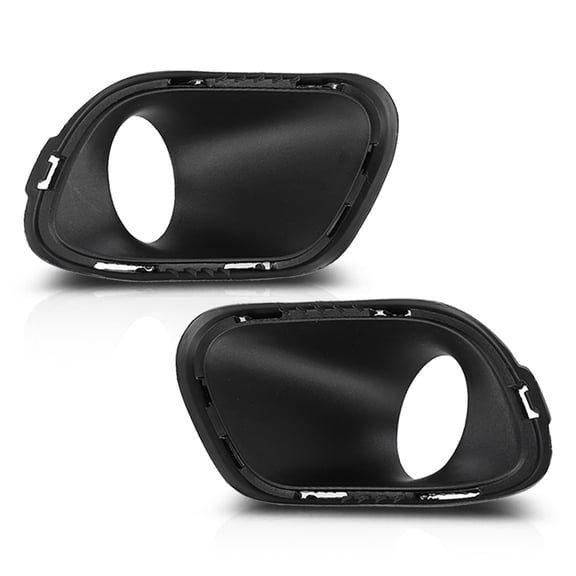 Black Fog Light Lamp Bezel Trim Cover Grill Pair Left&Right Fit For Jeep Cherokee 2014-2018