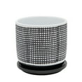 thumbnail image 1 of Sagebrook Home 6" Mesh Design Planter W/ Saucer, Gray, 1 of 1