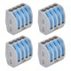 thumbnail image 4 of Conector de cable de empalme, 25 piezas, conector de cable de cableado rápido con palanca de 4 vías, bloque de terminales de conductor de empuje, rendimiento comprobado, 4 of 8