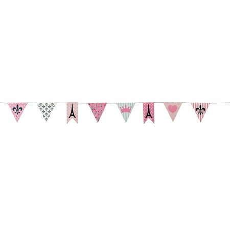 Perfectly Paris Pennant Banner - Party Decor - 1 Piece