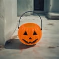 thumbnail image 4 of Halloween Party Decorations Plastic Pumpkin Bucket for Food Storage and Festive with Handle for Candy, 4 of 5