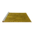 thumbnail image 2 of Ahgly Company Machine Washable Indoor Round Oriental Yellow Industrial Area Rugs, 8' Round, 2 of 4