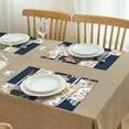thumbnail image 3 of Pioneer Flower Floral Print Pattern Summer Placemats Table Placemats Set Of 4-Linen Kitchen Washable Placemats Table Mats 12x18 Inch Non-Slip Heat Resistant, 3 of 5