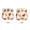 thumbnail image 5 of Vsdgher Flower Chicken Print Women's Running Double Layer Shorts High Waisted with Pockets Elastic Yoga Workout Athletic Gym Sports, 5 of 8