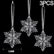 thumbnail image 3 of 24/2 piezas de copos de nieve transparentes para árbol de Navidad, adornos de carámbanos para fiestas navideñas de invierno, adornos colgantes transparentes, 3 of 5