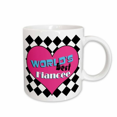 

3dRose Worlds Best Fiancee Ceramic Mug 15-ounce