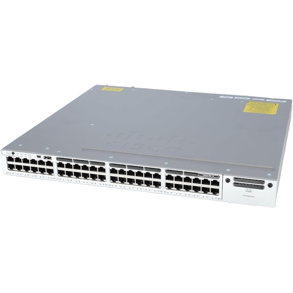 Restored Cisco Catalyst WS-C3850-48T-S 48 Port Gigabit IP Base Switch (Refurbished)