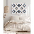 thumbnail image 3 of Blue Aztec Wall Art for Living Room,Canvas Picture Wall Decor for Bathroom Bedroom,Southwest Boho Tribe Abstract Geometric Art Painting Artwork for Office Kitchen Hallway Dining Room Decor 20"x24", 3 of 8