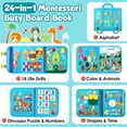 thumbnail image 2 of Freybli Tablero ocupado para niños pequeños Juguetes Montessori para niños de 1 a 3 años Regalo de cumpleaños Aprendizaje educativo Libro ocupado para niños pequeños 1-3 Tablero ocupado para niños peq, 2 of 5