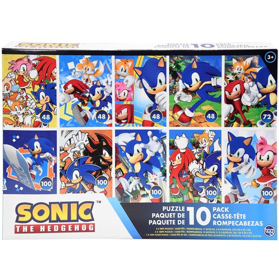 Sonic 10pk Puzzle( 24PCS 2SET, 36 PCS 1 SET, 48PCS 3 SET & 100 PCS 4 SET)