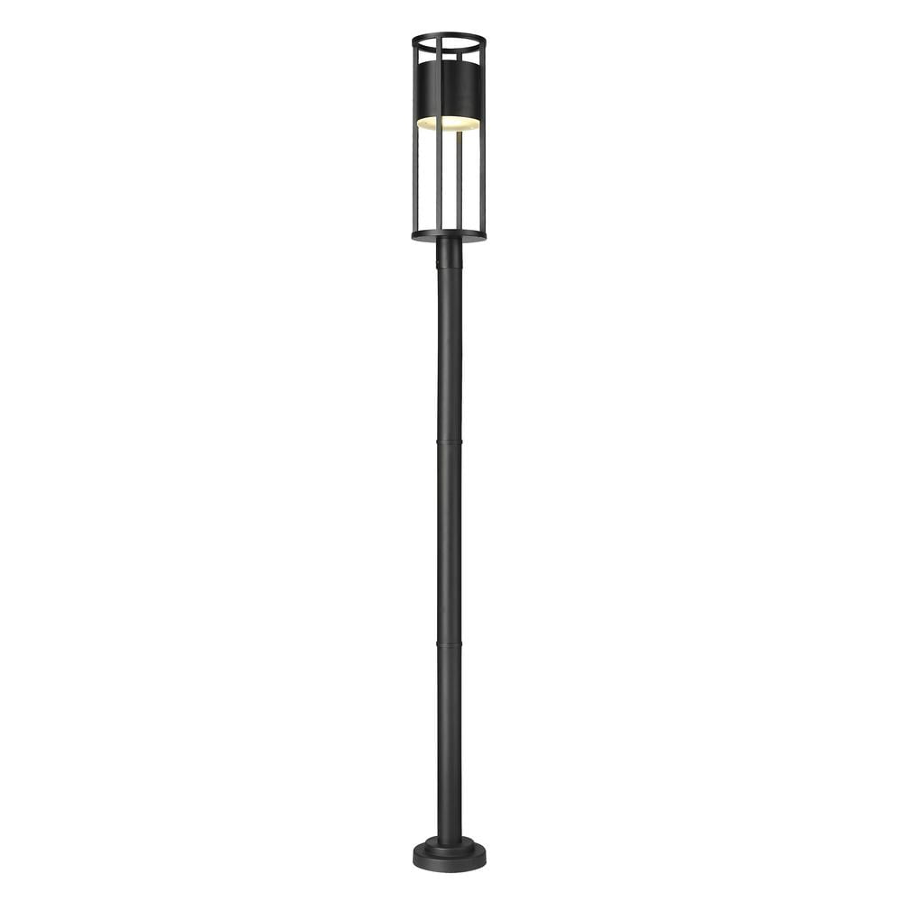 11W 1 Led Outdoor Post Mount Light In Modern Style-101.51 Inches Tall And 9.25 Inches Wide Z-Lite 517Phb-567P-Bk-Led